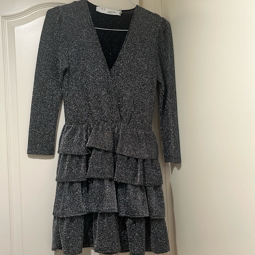 IRO revert Long-Sleeve Tiered Ruffle Mini Dress